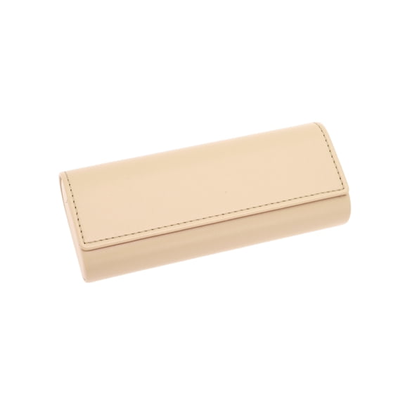 Vocoste Oval Eyeglasses Case Portable Eyeglasses Storage 6.3"x2.56"x1.38" Beige