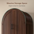 thumbnail image 4 of Virans 71" Tall Arched Kitchen Pantry Storage Cabinet,6-Tier Large Storage Cabinet with 2 Doors,Adjustable Shelves & Drawer for Living Room,Dining Room,Kitchen,Walnut, 4 of 11