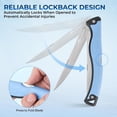 thumbnail image 4 of Calamus Folding Fillet Knife, Fishing Knife, G4116 German Stainless-Steel, Ultra-Sharp, Flexible & Corrosion-Resistant Blade, Non-Slip Handle, Lockback Design, Fishing Gear, Fishing Gifts for Men, 4 of 9