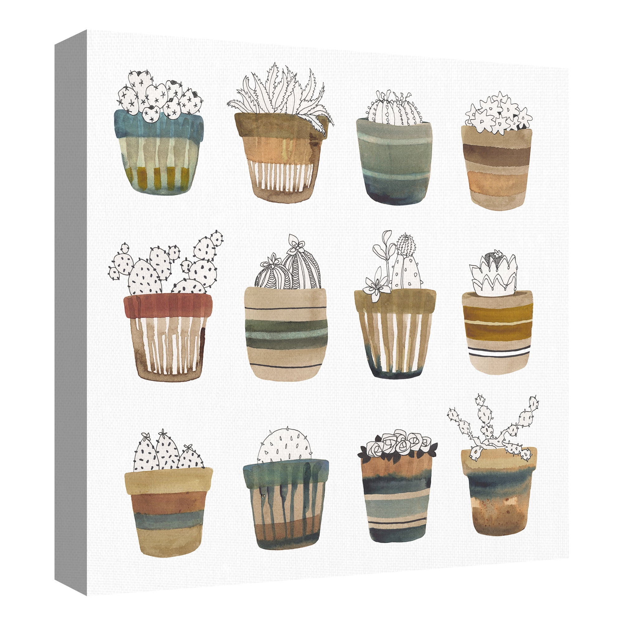 Cactus Collective by Sandra Jacobs Potted Cactus Canvas Art