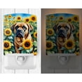 thumbnail image 2 of Mastiff in Sunflowers Ceramic Night Light 4 in x 6 in, 2 of 3