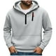 thumbnail image 2 of pstuiky camisas de manga larga para hombre, Sudadera con capucha y manga larga con cremallera de color liso para hombre Tops de hombre l, 2 of 7