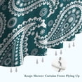 thumbnail image 6 of Teal Paisley Pattern Shower Curtain 84"x72" ,Bathroom Decorative Shower Curtains Set with 12 Hooks,Modern Waterproof Washable Shower Curtain, 6 of 6