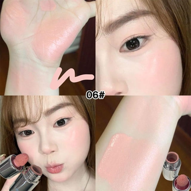 Liquid Blush Stick, Moisturizing and Long-Lasting, 7 Colors, Portable Design, 1 Piece