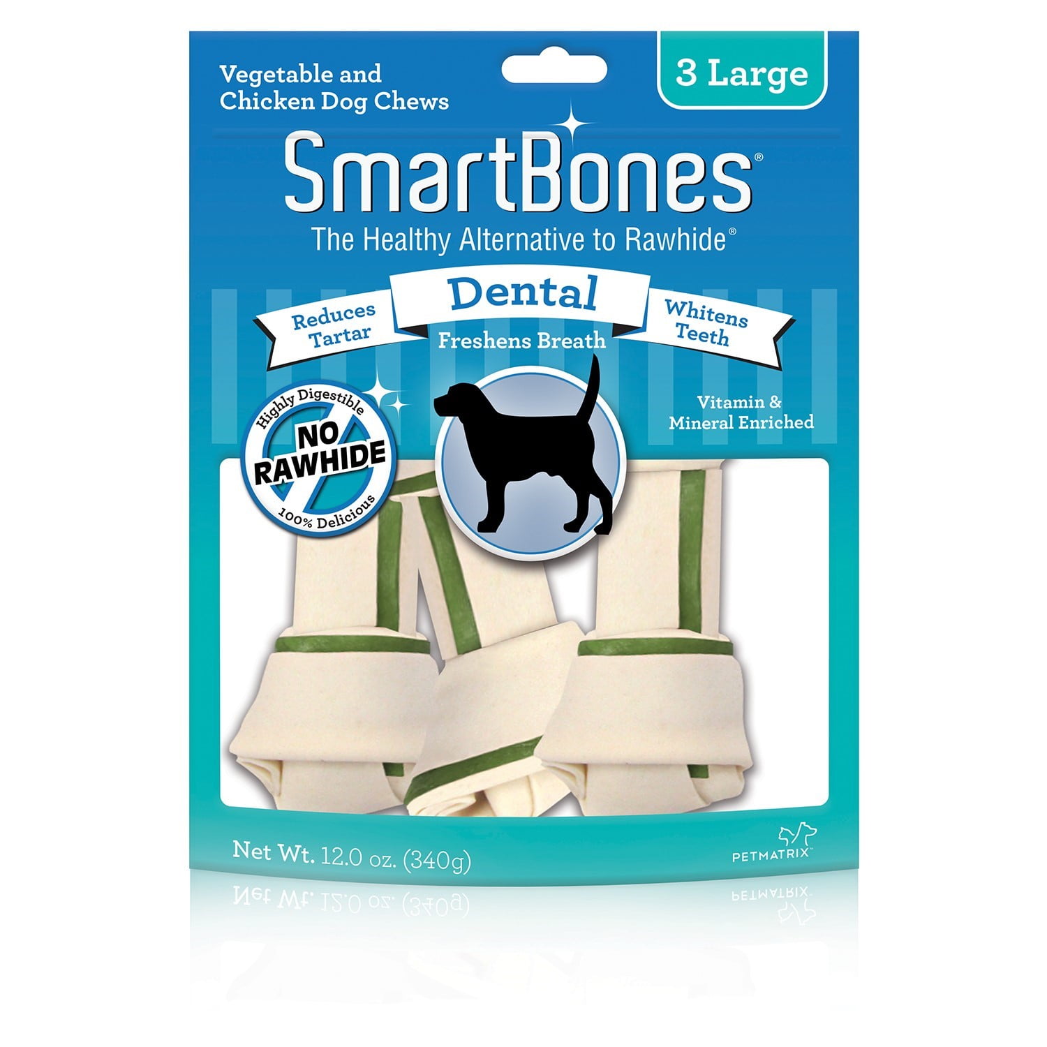 SmartBones Dental Chew Large Dog Treats, 3 Ct