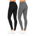 thumbnail image 3 of Women's High Waist Yoga Leggings, Full Length Stretch Pants, 2-Pack, 3 of 5