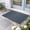 Blue, variant on Navy Blue Striped Door Mat Indoor Outdoor, Modern Abstract Art Aesthetics Non Slip Welcome Mat with Rubber Backing, Absorbent Fabric Front Door Mats Entryway Rug for Home Patio Entrance 16"x24"