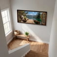 thumbnail image 7 of Lake Boat Window Canvas Wall Art - Nature Scenery Coastal Pictures Landscape Canvas Prints, Horizontal Modern Painting Artwork for Living Room Bedroom, 7 of 7