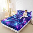 thumbnail image 4 of Homewish 3D Gamepad Player Full Size Sheets for Boy, Futuristic Glitter Stripes Bed Sheets, Video Game Lover Sheet Sets, Super Cozy Room Decor, 4pcs, 4 of 7
