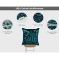 thumbnail image 3 of VargottamSquare Pillow Cover - Decorative Pillow Covers20x20 Inches,PrintedTeal BlueThemePillowcase, DecorativeSquareCushionCovers, 3 of 4