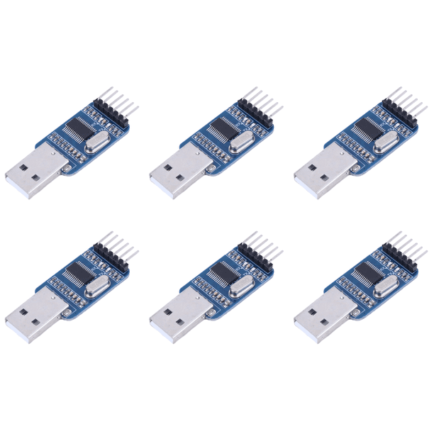 6uds. Placa de descarga del programador de actualización del módulo serie PL2303 USB a TTL para Arduino