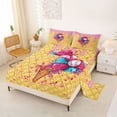 thumbnail image 2 of Castle Fairy Sport Baseball Queen Sheets 4 Pieces, Ice Cream Cone Pattern Queen Sheet Sets, Pink Blue,1 Fitted Sheet, 1 Flat Sheet and 2 Pillowcases, 2 of 6