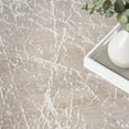 thumbnail image 3 of Nourison 3'11" x 5'11" Splendid Modern Abstract High-Low Indoor Area Rug Mocha Ivory, 3 of 8