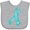 AC-Heather Grey, variant on Inktastic Teal Awareness Ribbon Girls Baby Bib