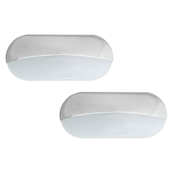 Dream Lighting 2.9inch LED Oval Courtesy Lights,For RV Boat Marine Stair Deck Light,Warm White,2-Pack