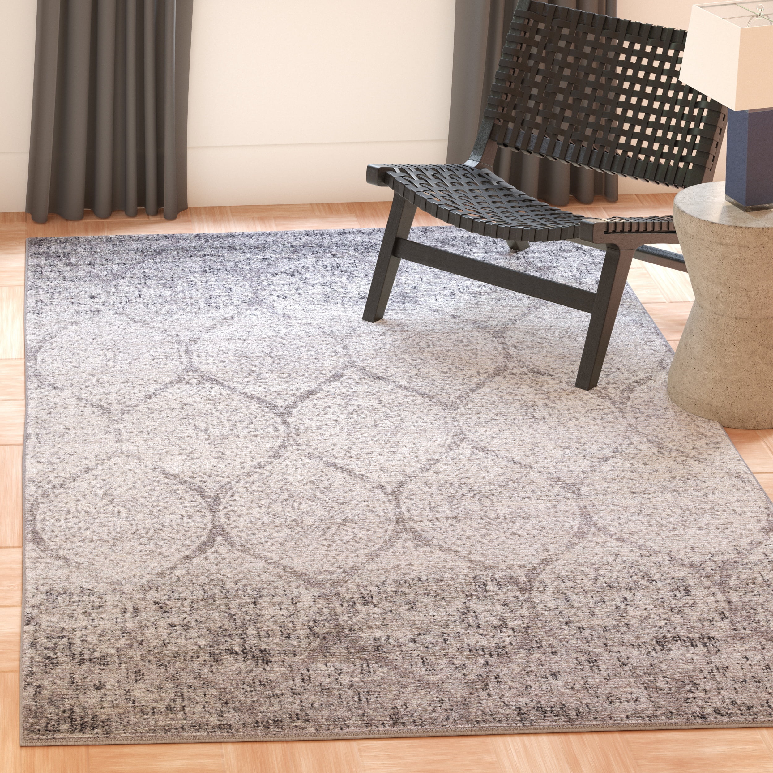 Safavieh Madison Leighton Geometric Area Rug, Gray/Ivory, 3' x 5'