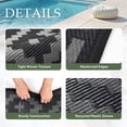 thumbnail image 3 of DEORAB Outdoor Rugs 6'x9' Waterproof Plastic Patio Mat Reversible Black & Gray Non-Slip Geometric Design for Camping, RV, Balcony, Porch, Picnic, 3 of 8