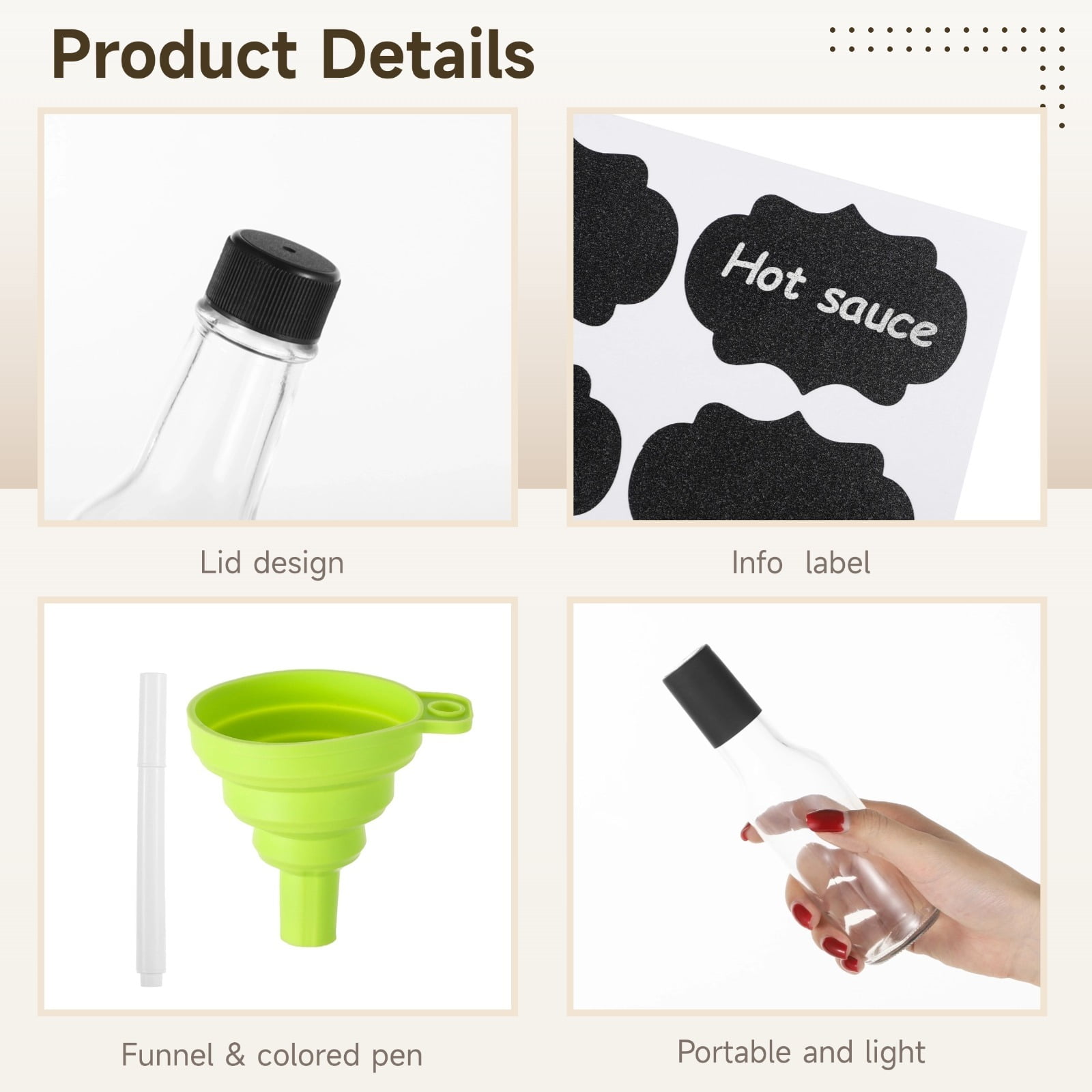20 PCS 150 ml Travel Bottles, Leak Proof Flip Cap Empty Containers, Refillable Squeeze Bottles for Liquid, Lotion, Hot Sauce, TSA Carry On Compliance