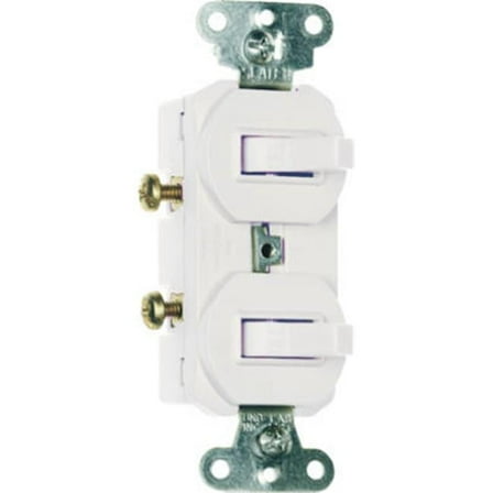 690WGCC6 2-Single Pole Switches, 15A, White