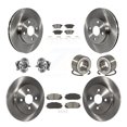 thumbnail image 1 of Transit Auto Front Rear Wheel Hub Bearings Assembly Disc Brake Rotors and Semi-Metallic Pads Kit (10Pc) for Car 2015-2018 Toyota Yaris Drum rear brakes - Left Right Side (Driver Passenger) KBB-116470, 1 of 10