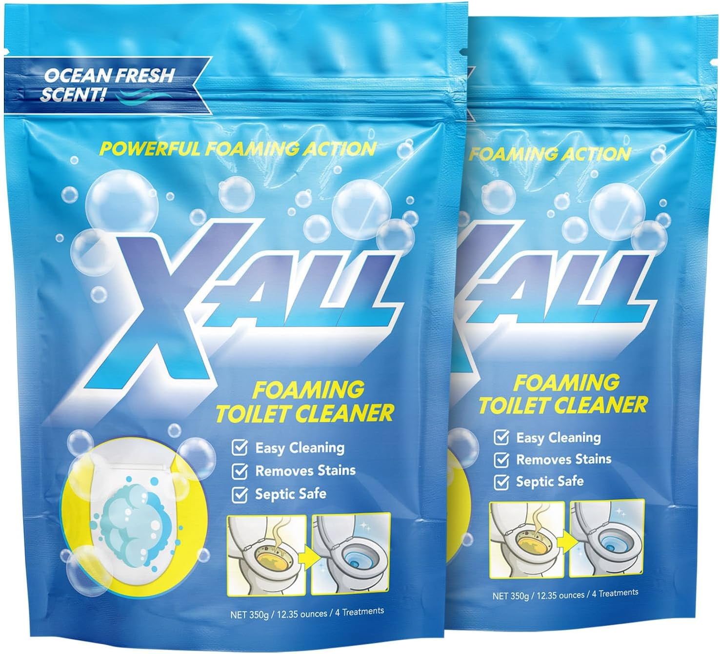 X-All, Foaming Toilet Cleaner, 12 oz, Fights Stains and Limescale