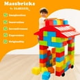 thumbnail image 3 of MassBricks Jumbo Plastic Building Blocks, 86 Pieces, Age 1 - 8, 3 of 7