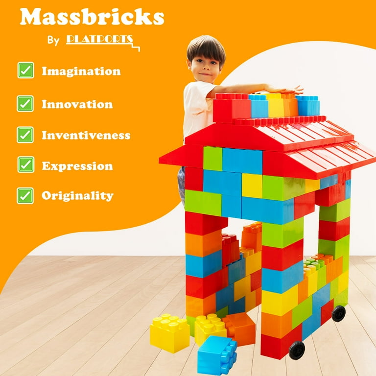 Jumbo plastic building best sale blocks