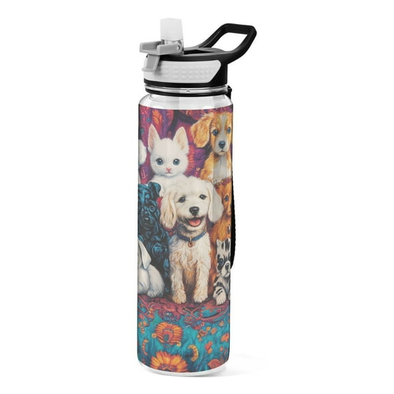 BZSMCE Sport Bottle Puppy Parade Outdoor sports Water Bottle Size: 10.4x3in
