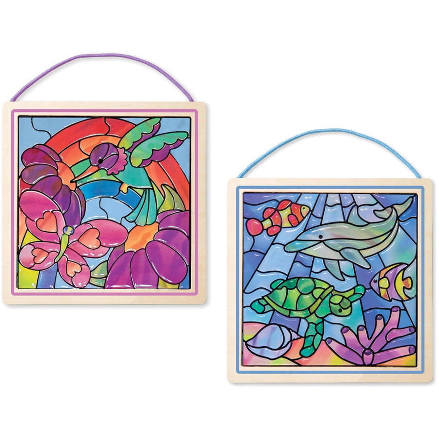 melissa and doug stained glass mermaid