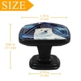 thumbnail image 4 of 4 Pcs Cabinet Handle Drawer Pulls Galaxy Polar Bear Knobs with Screws Square Furniture Office Cabinet Knob Decoration, 4 of 7