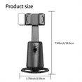 thumbnail image 4 of Trípode con seguimiento facial automático, rotación de 360°, soporte para teléfono, soporte para seguimiento de rostro y cuerpo para vlogs en vivo., 4 of 5