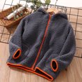 thumbnail image 2 of Vedolay Boy Tops Boys Long Sleeve Sherpa Jackets Winter Padded Top for Kids Outfit,Dark Gray 9-10 Years, 2 of 3