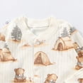 thumbnail image 6 of Kogui Baby Clothes Boy Baby Boy Romper Footed Long Sleeve Newborn Girl Clothes Footless with Zipper and Mitten Cuffs 0 3 6 9 12 18 24 Months (Coffee,0-3 Months), 6 of 7
