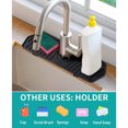 thumbnail image 4 of Mistaha Kitchen Sink Splash Guard Silicone Faucet Handle Drip Catcher Tray Faucet Absorbent Mat Sink Protectors for Kitchen Sink, Sink Mat for Bathroom, Farmhouse and RV Kitchen Sink Accessories, 4 of 7