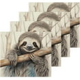 thumbnail image 2 of Coolnut 6PCS Sloth on The Branch Towels Cotton Washcloths Set,Quick Drying & Absorbent Soft Bathroom Hand Towel Lightweight & Portable Fingertip Towel Decor Gift, 2 of 7