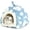 Blue, variant on LyssKMK Guinea Pig Hideout Cave Cute Yellow Cloud Warm Fleece Bed for Small Animals Enclosed Bunny Tent Hut with Hanging Toy Washable Pet House for Dwarf Rabbit Chinchilla Ferret (Yellow)