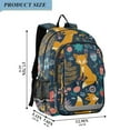 thumbnail image 2 of FORMRS School Backpack 17" Student Travel Bag with Laptop Compartment, Floral Fox Pattern, 2 of 7