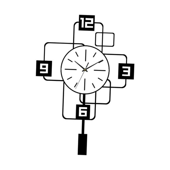 jifeng Wall Clock with Swing Pendulum Classroom Dorm Analog Clock School No Ticking White 30cmx50cm