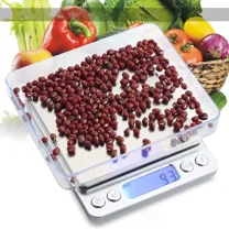 Digital Food Kitchen Scale,3000G/0.1G High Accuracy Scale 0.1G/0.01Oz With 2Tray