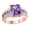 Purple, variant on Unisex Retro Simple Geometric Alloy Ring, Electroplated Fashion Ring for Women and Men, Gift Idea