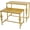 Gold, variant on Hanyu Retail Display Tables, 2Pcs Boutique Standing Clothing Shoe Handbag Display Stand Retro Unit Storage Shelves w/Adjustable Feet for Retail Stores Clothing Stores & Homes (Gold)