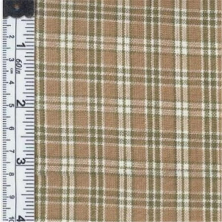 Textile Creations 1339 Rustic Woven Fabric, Small Plaid Sage And White, 15 yd.
