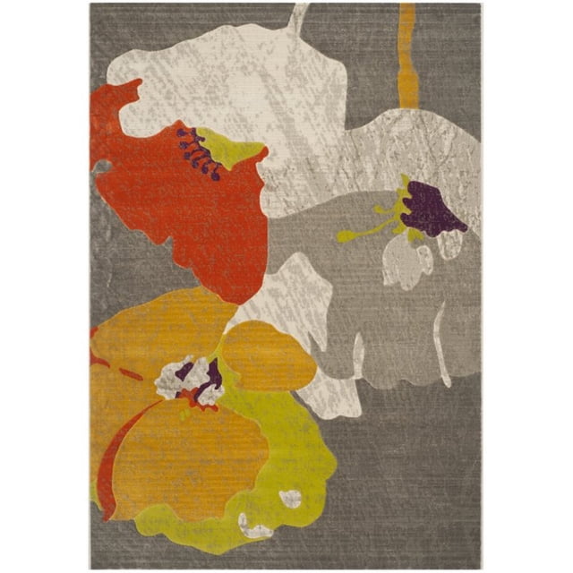 Safavieh Porcello 2'4" X 6'7" Power Loomed Rug in Dark Gray and Ivory