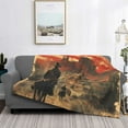 thumbnail image 2 of Fotbe 1860s Style American Cowboy Manta de Franela con Estampado, Manta Ultrasuave para Cama, Sofá, Auto, Hipoalergénica y Antibolitas-50"x40", 2 of 6