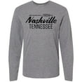 thumbnail image 3 of Inktastic From Nashville, Tennessee- State Capital Distressed Text Long Sleeve T-Shirt, 3 of 5