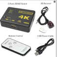 thumbnail image 2 of Commutateur Hub USB avec Support pour 4K 2K 1080P Compatible avec Tout Modèle d'Ordinateur Inclut Données et Télécommande, 2 of 5