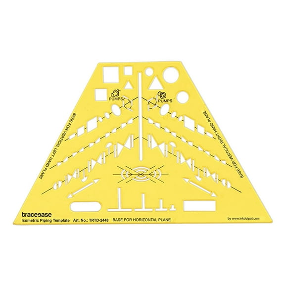 Traceease Electrical Drafting Isometric Piping Template Drawing Stencil,Designing Template Measuring Ruler
