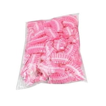 Qocolhg 100Pcs Disposable Shower Caps,Multi-Purpose Thickening Elastic Bath Cap Plastic Waterproof Clear Shower Cap Large Bath Shower Caps Women Spa,Men Hair Caps,Home Use,Hotel and Hair Salon,Travel
