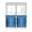 Blue, variant on Half Window Curtains 24 Inches Long, Black Grey Window Treatment Curtain Drapes, Modern Abstract Diamond Luxury Gradient Short Curtains Tiers for Kitchen Over Sink, 27.5"x24", 2 Panels