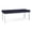 Navy, variant on Newport Reception Waiting Room 18.5" 2-Seat Bench / Silver Steel / Black